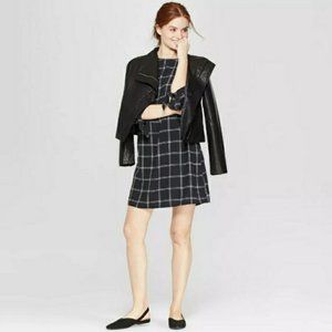 Stylish Black and White Checkered Dress